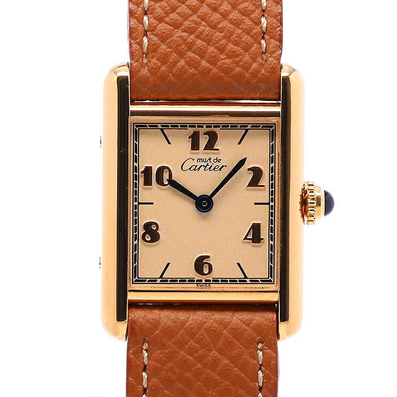 中古】CARTIER MUST TANK SMALL MODEL VERMEIL カルティエ マストタンクSM ヴェルメイユ  W1008354｜ヴィンテージブランド｜時計・腕時計の通販サイトBEST ISHIDA（正規・中古販売店）