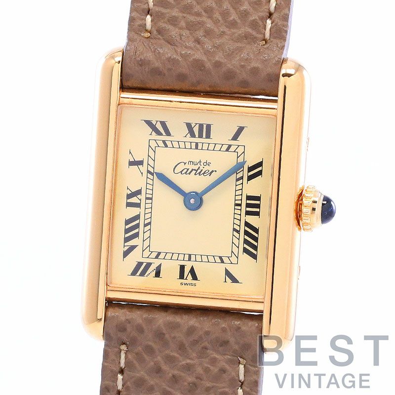 【中古】CARTIER MUST TANK SMALL MODEL VERMEIL カルティエ マストタンクSM ヴェルメイユ  W1003154｜ヴィンテージブランド｜時計・腕時計の通販サイトBEST ISHIDA（正規・中古販売店）