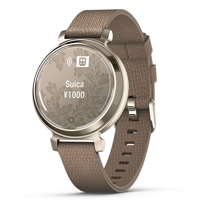 GARMIN Lily 2 Classic Coffee Nylon / Cream Gold ガーミン リリー2 