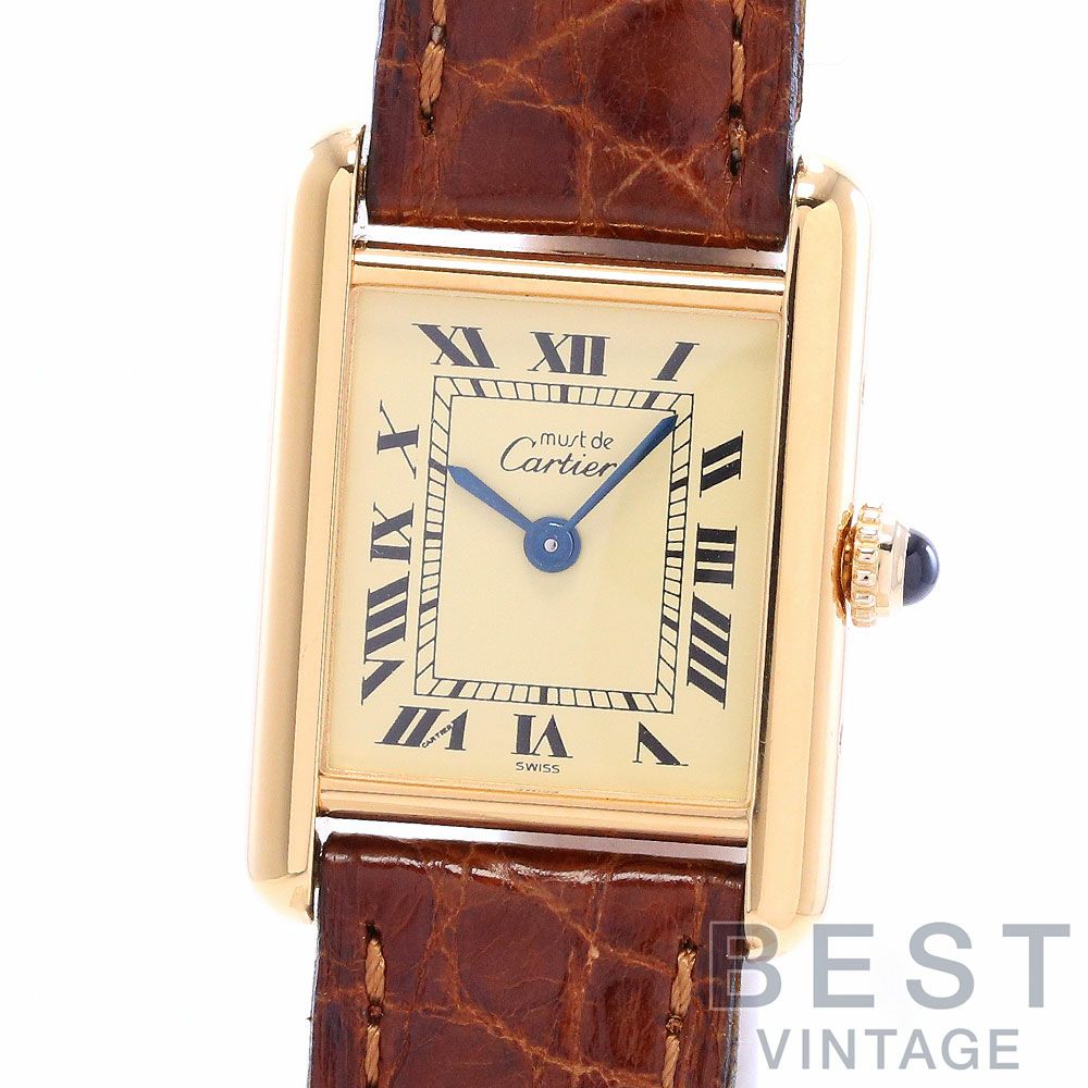 中古】CARTIER MUST TANK SMALL MODEL VERMEIL カルティエ マスト  