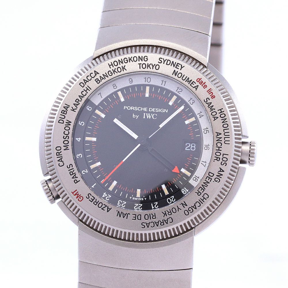 【中古】PORSCHE DESIGN BY IWC TRAVELERS WATCH WORLD TIME ポルシェ・デザイン by アイ・ダブリュー・シー トラベラーズ・ウォッチ・ワールドタイム IW3821
