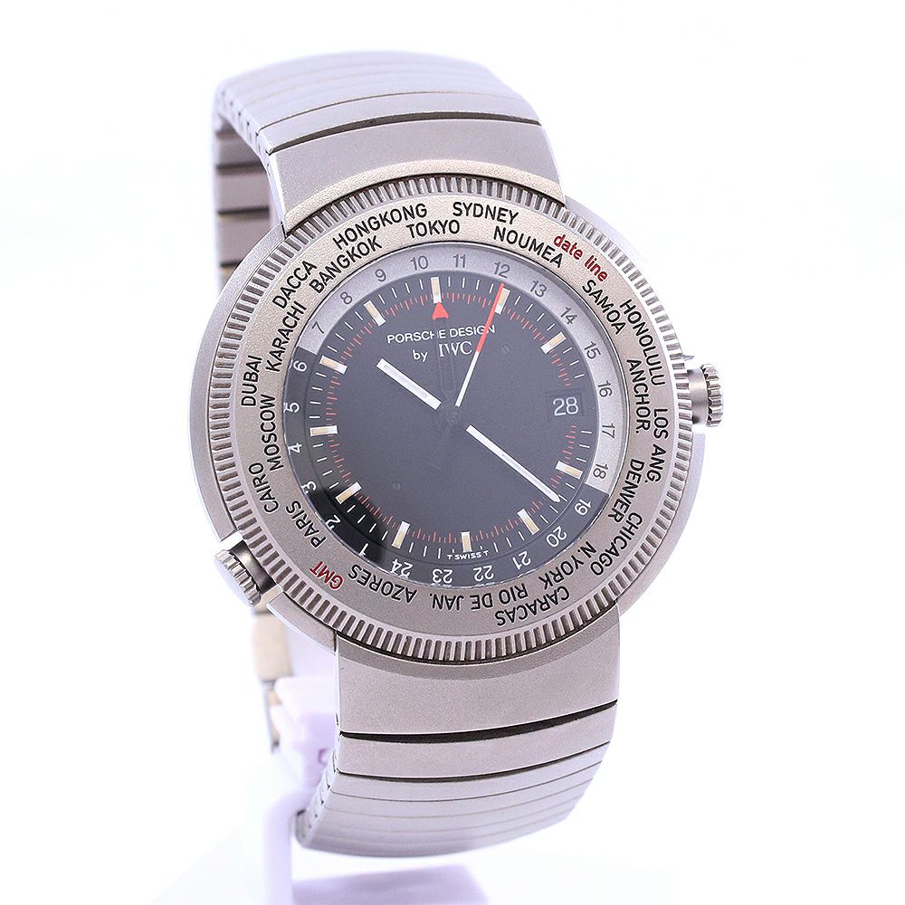 【中古】PORSCHE DESIGN BY IWC TRAVELERS WATCH WORLD TIME ポルシェ・デザイン by アイ・ダブリュー・シー トラベラーズ・ウォッチ・ワールドタイム IW3821
