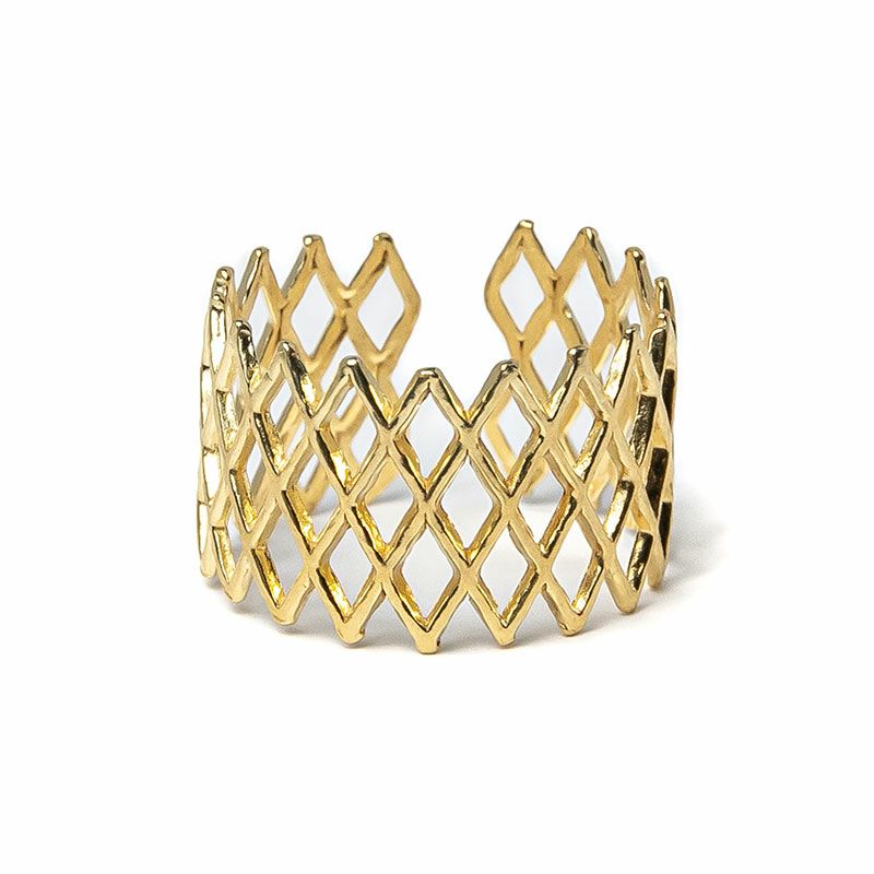 BYOKA G.LATTICE RING-2 GOLD GR1702 ビョーカ リング ゴールド GR1702