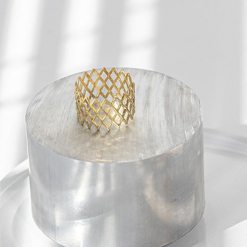 BYOKA G.LATTICE RING-2 GOLD GR1702 ビョーカ リング ゴールド GR1702