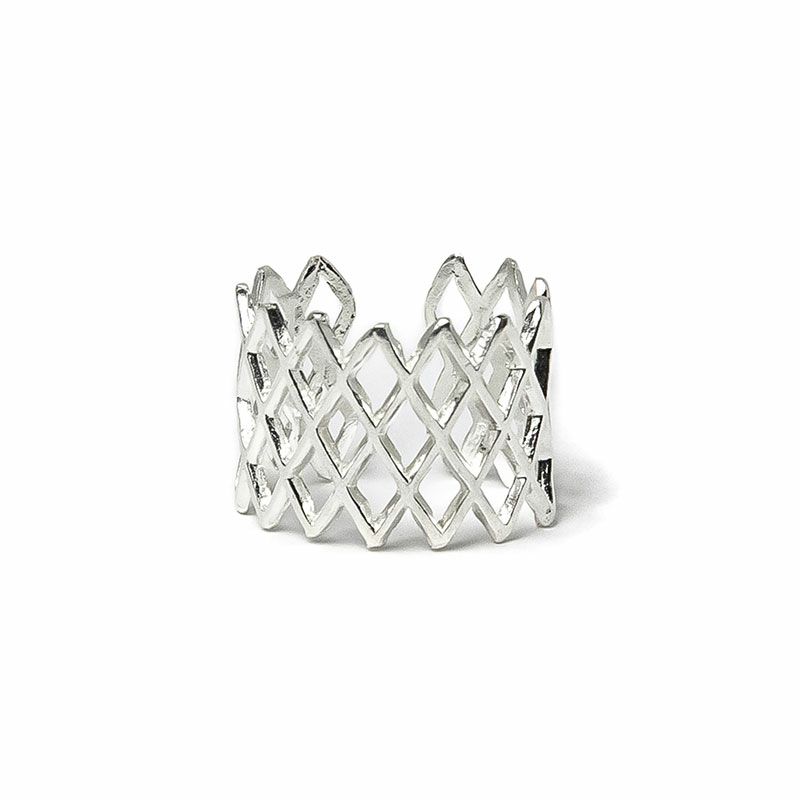 BYOKA LATTICE EARCUFF-2 SILVERE1702 ビョーカ イヤーカフ シルバー E1702