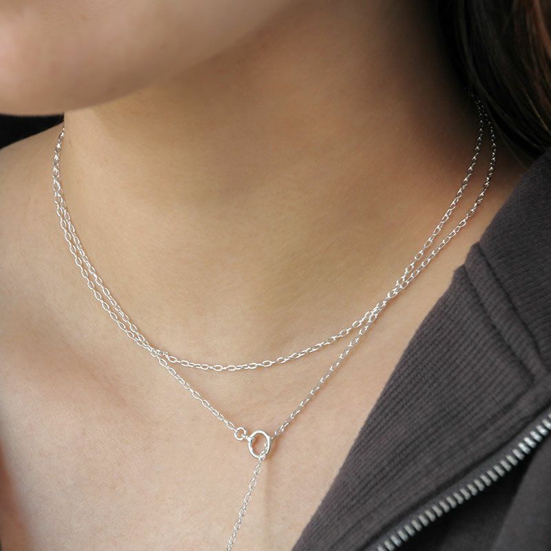 BYOKA MULCTI CHAIN NECKLACE SILVER N1101 ビョーカ ネックレス ...