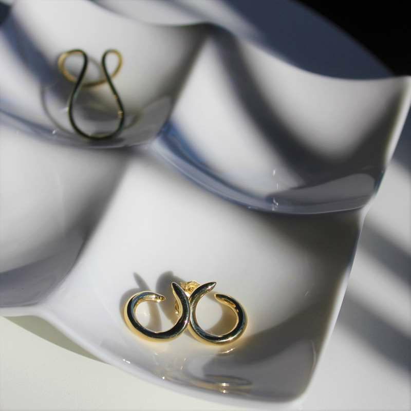 BYOKA THICK IVY PIERCE GOLD GE2202 ビョーカ ピアス ゴールド GE2202