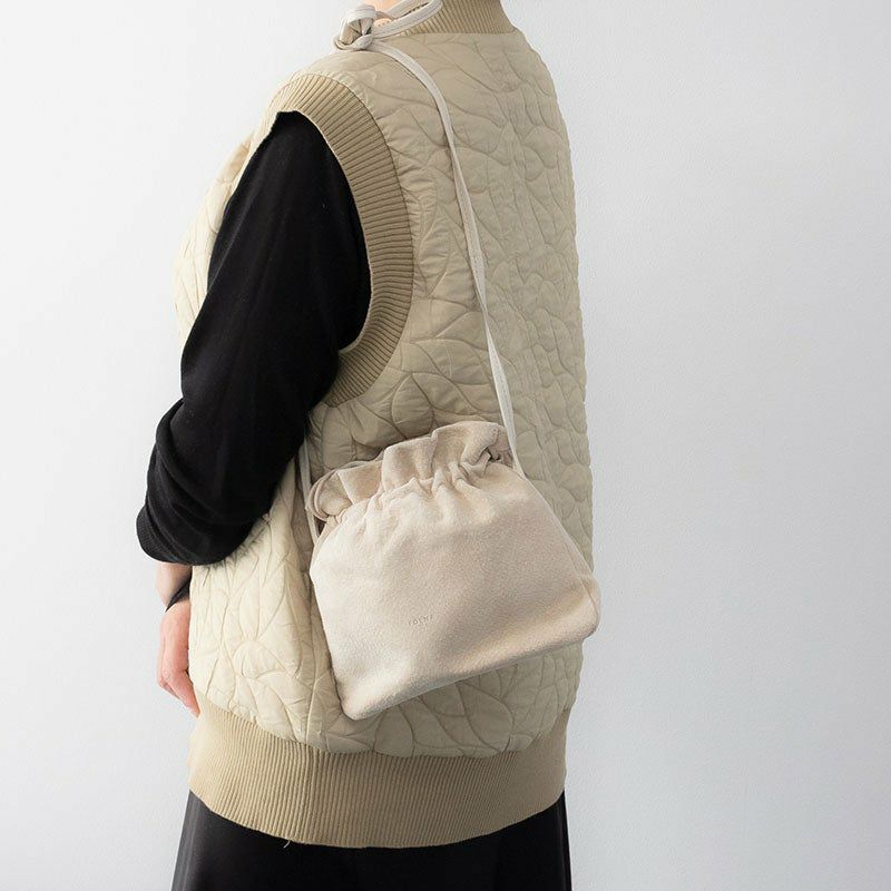 FOLNA Suede Shoulder Bag フォルナ フォルナ スエード ショルダー バック ベージュ 224787-BEIGE