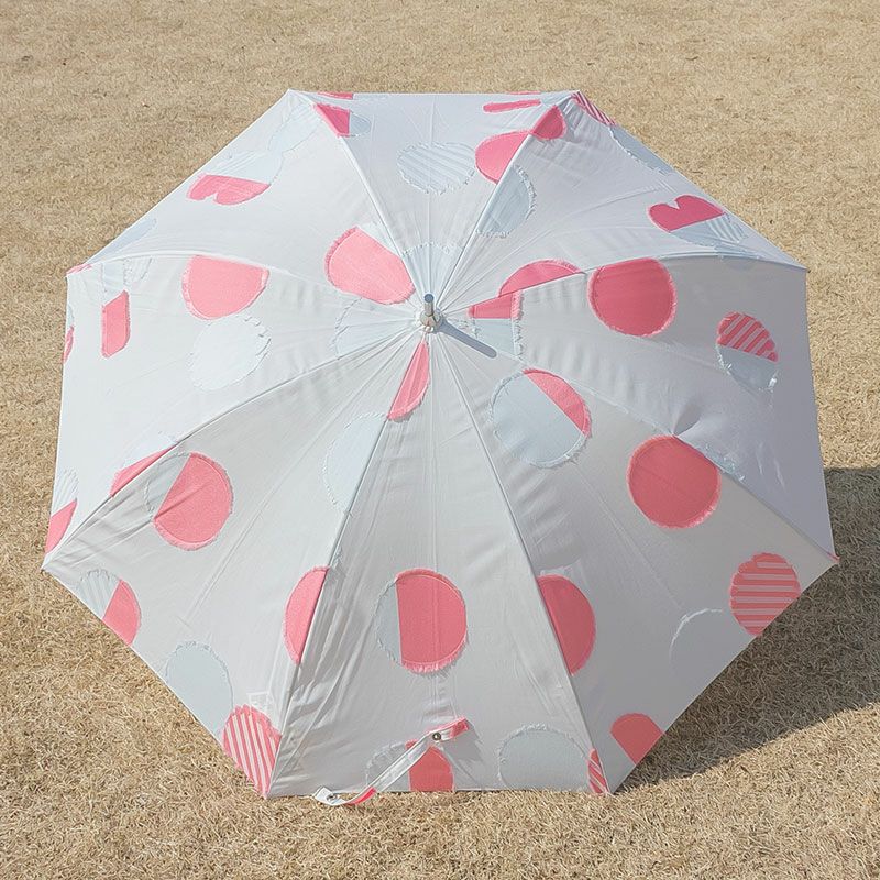 POLS PALASOL ポルス 晴雨兼用 日傘 ホワイト×ピンク A-UMBRL-DNG-2109