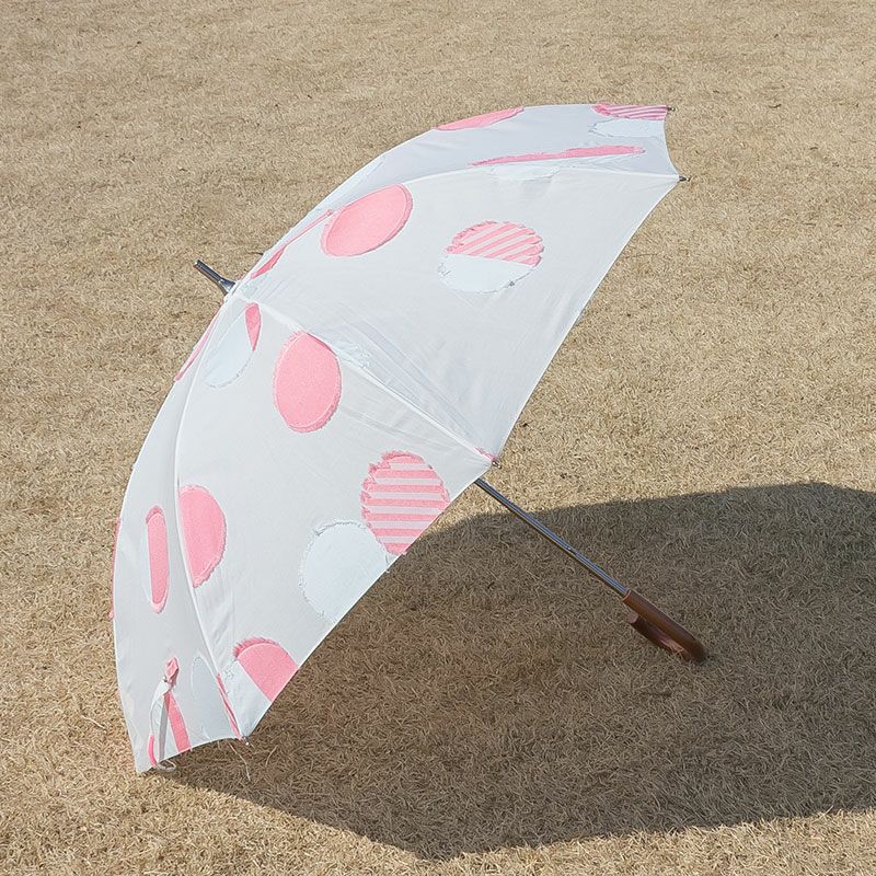 POLS PALASOL ポルス 晴雨兼用 日傘 ホワイト×ピンク A-UMBRL-DNG-2109