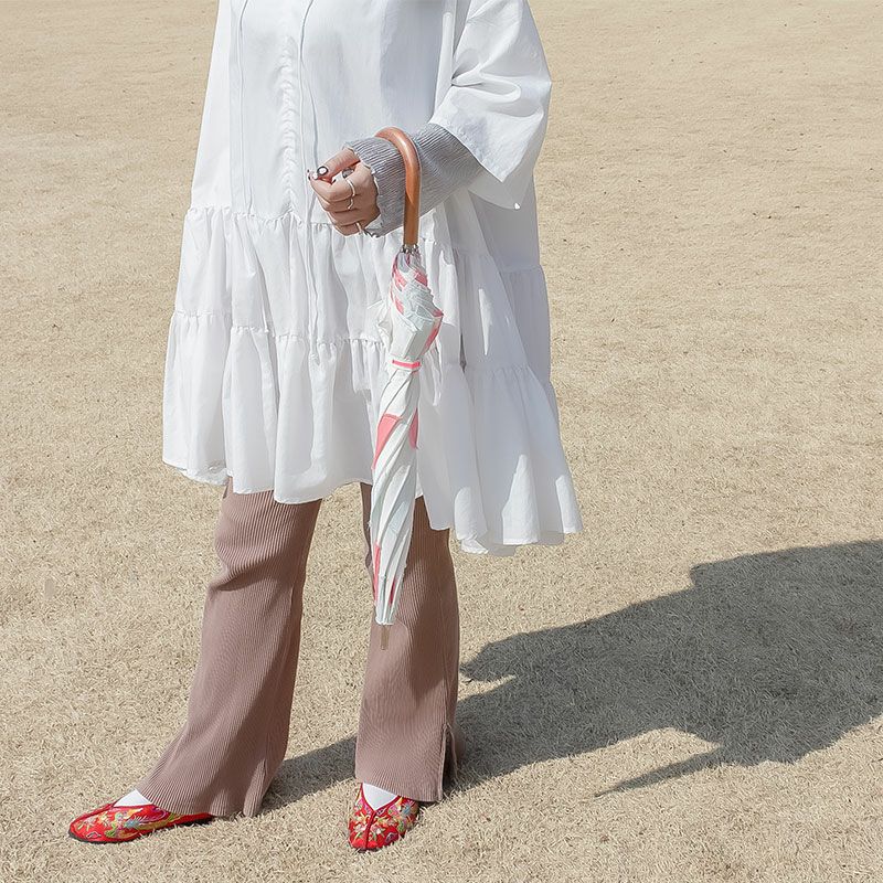 POLS PALASOL ポルス 晴雨兼用 日傘 ホワイト×ピンク A-UMBRL-DNG-2109