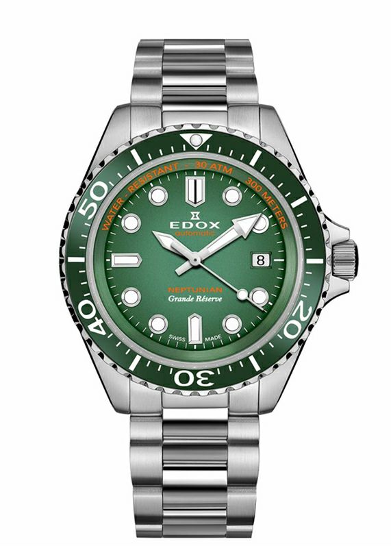 EDOX NEPTUNIAN GRANDE RESERVE DATE AUTOMATIC エドックス ネプチュニアン グランデ リザーブ デイト オートマティック 80801-3VM-VDN
