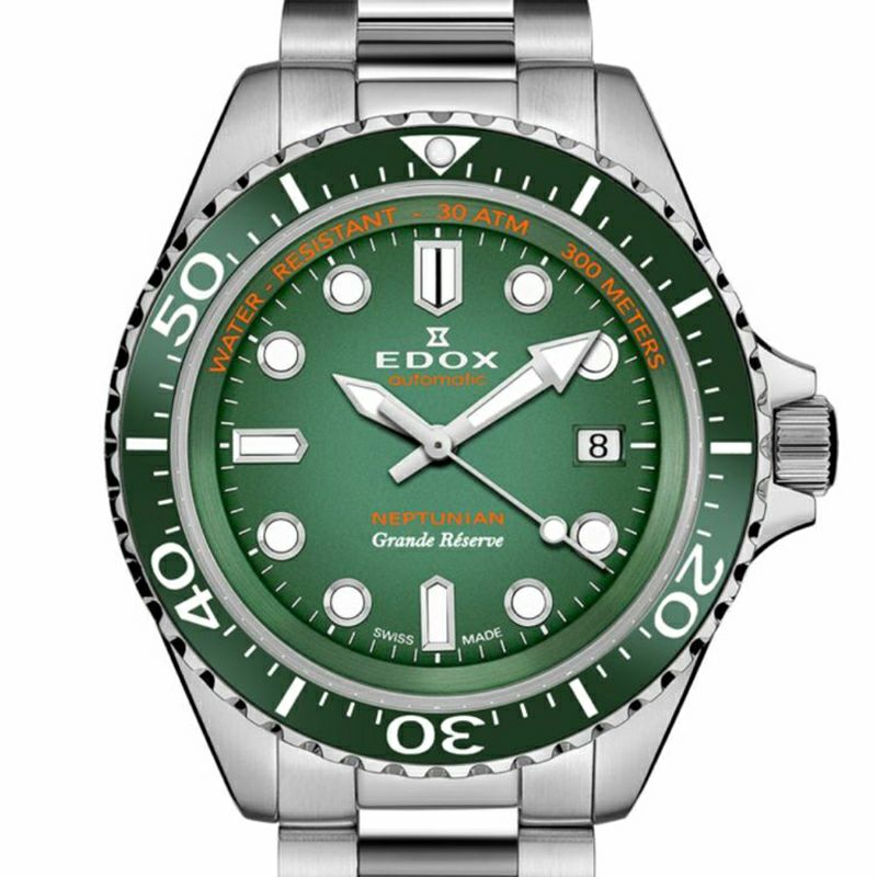 EDOX NEPTUNIAN GRANDE RESERVE DATE AUTOMATIC エドックス ネプチュニアン グランデ リザーブ デイト オートマティック 80801-3VM-VDN
