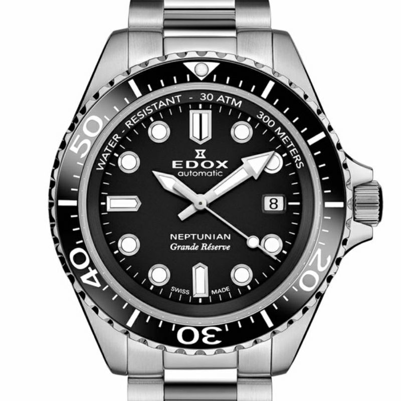 EDOX NEPTUNIAN GRANDE RESERVE DATE AUTOMATIC エドックス ネプチュニアン グランデ リザーブ デイト オートマティック 80801-3NM-NIN