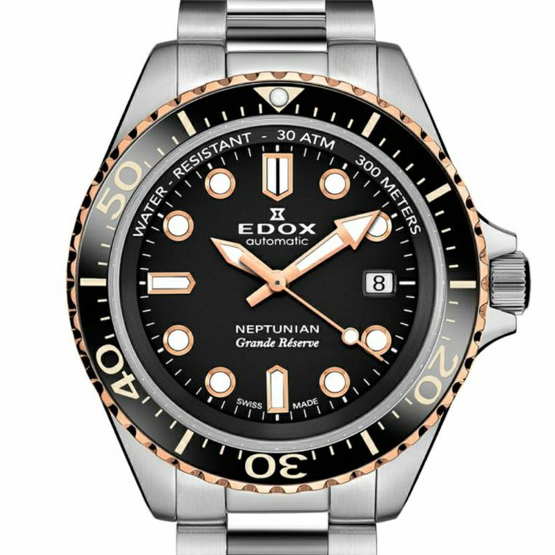 EDOX NEPTUNIAN GRANDE RESERVE DATE AUTOMATIC エドックス ネプチュニアン グランデ リザーブ デイト オートマティック 80801-3NRM-NIR