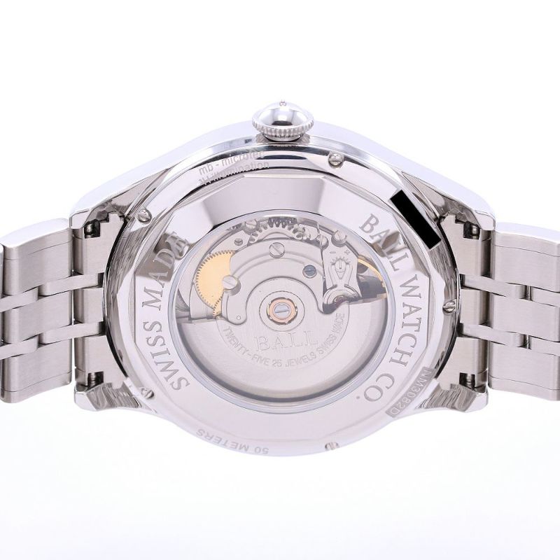 【中古】BALL WATCH TRAINMASTER MOONPHASE ボール・ウォッチ トレインマスター ムーンフェイズ NM3082D-SJ-BE