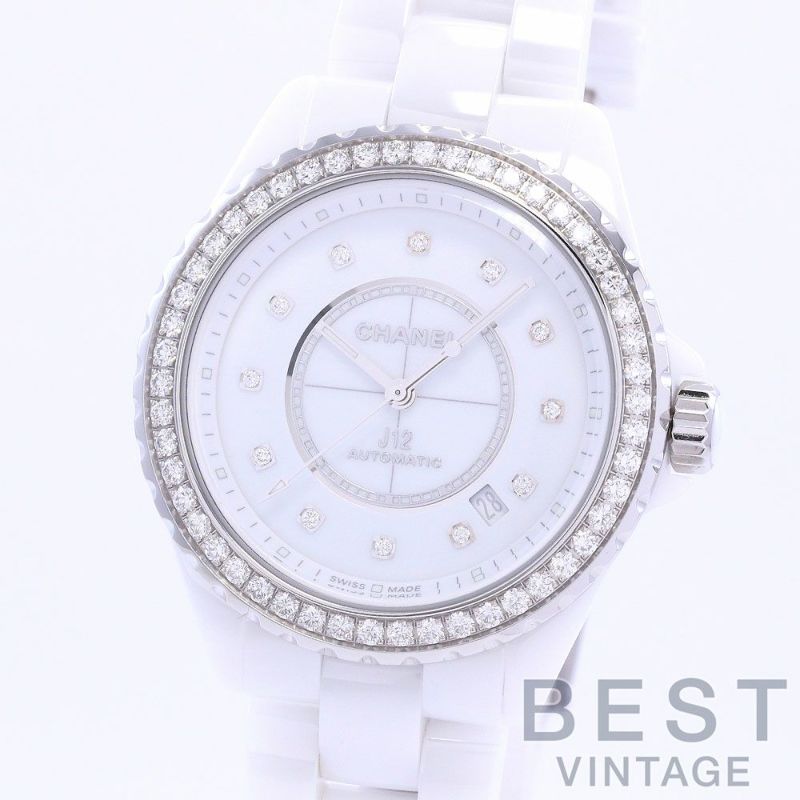 【中古】CHANEL J12 CALIBER 12.1 DIAMOND BEZEL 38MM シャネル J12 キャリバー 12.1 ダイヤモンドベゼル 38MM H7189