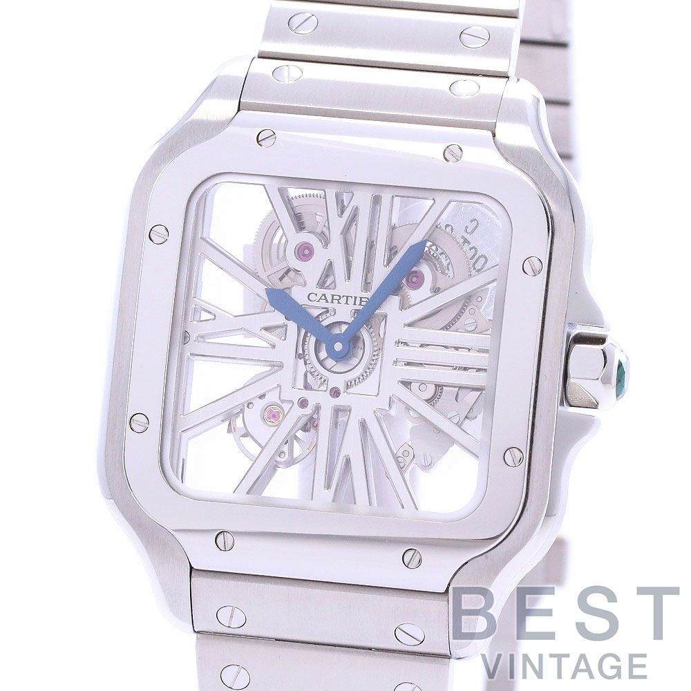 【中古】CARTIER SANTOS DE CARTIER WATCH LARGE MODEL SKELETON カルティエ サントス ドゥ カルティエ ウォッチ LM スケルトン WHSA0015