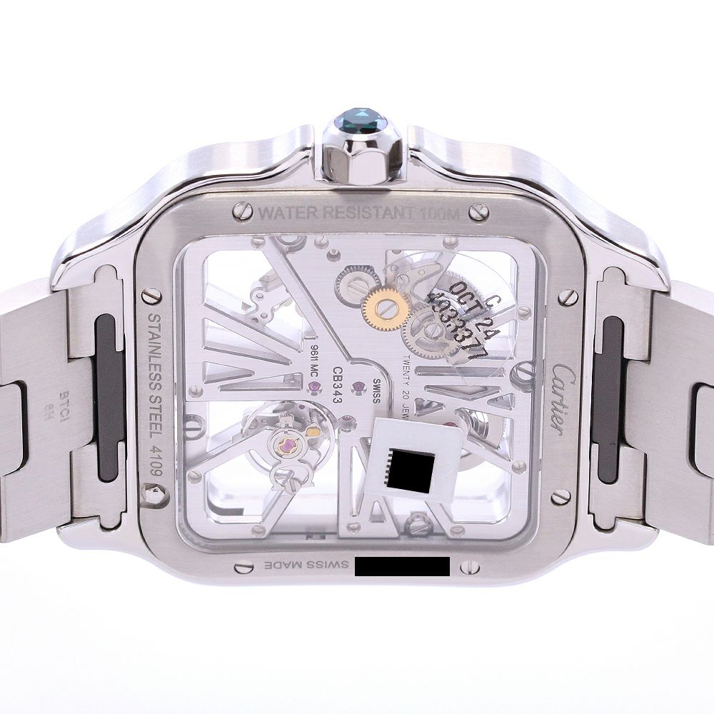 【中古】CARTIER SANTOS DE CARTIER WATCH LARGE MODEL SKELETON カルティエ サントス ドゥ カルティエ ウォッチ LM スケルトン WHSA0015