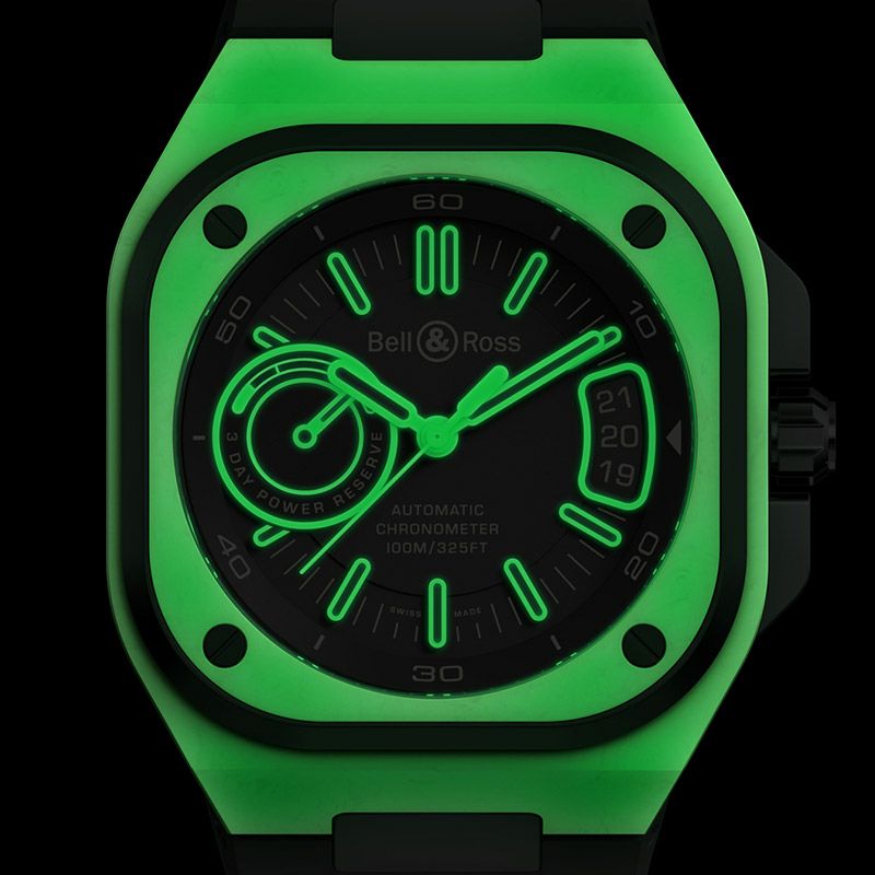 ベル＆ロス BR-X5 グリーン ラム BRX5R-LUM-TC/SRB