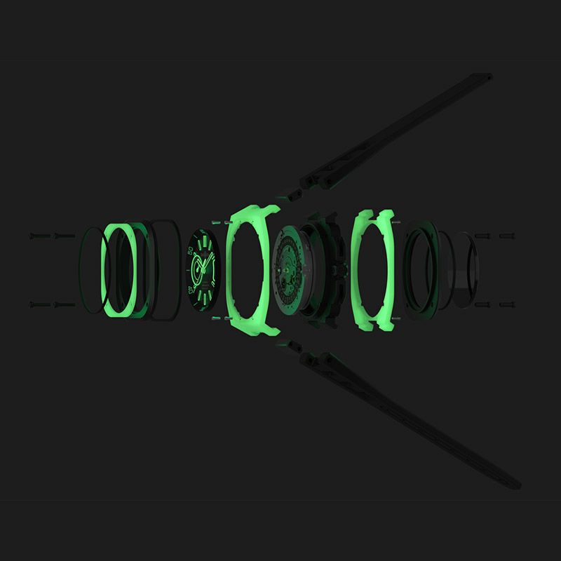 ベル＆ロス BR-X5 グリーン ラム BRX5R-LUM-TC/SRB