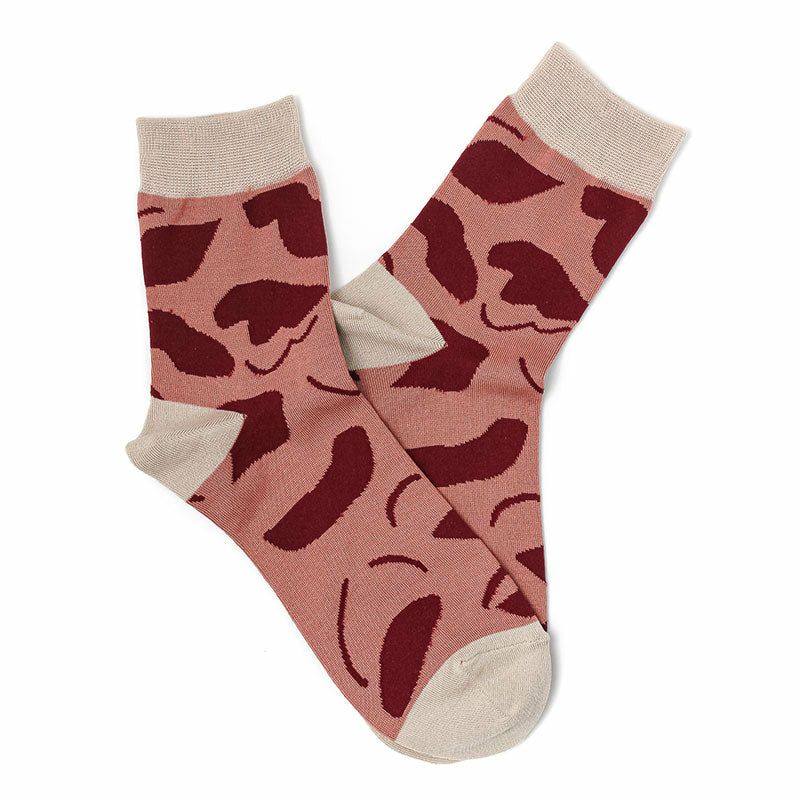 Sarahbel Socks Leaves Pink サラベル ソックス リーブス ピンク SAB-socks-leaves-pink