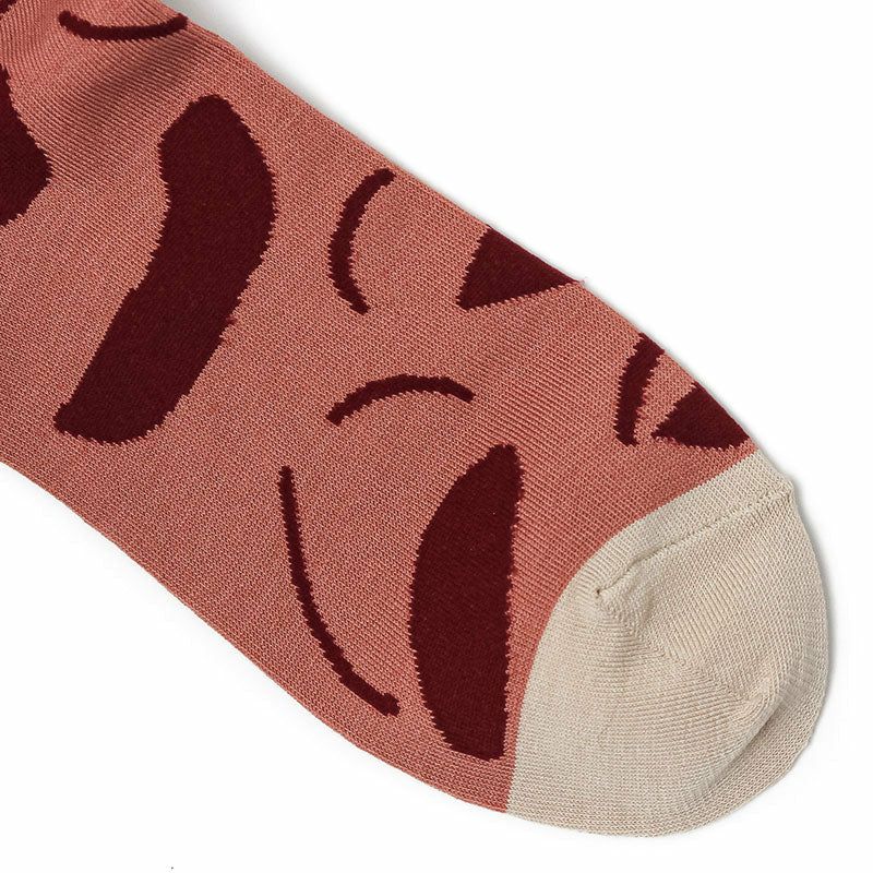Sarahbel Socks Leaves Pink サラベル ソックス リーブス ピンク SAB-socks-leaves-pink