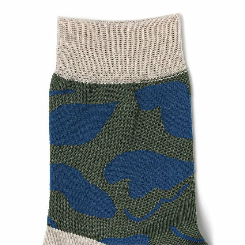 Sarahbel Socks Leaves Green サラベル ソックス リーブス グリーン SAB-socks-leaves-green