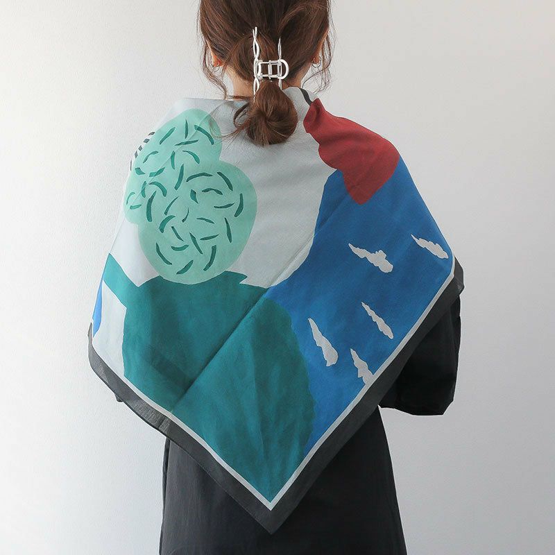 Sarahbel Cotton scarf Mountain サラベル コットンスカーフ SAB-cot-scarf-mountain