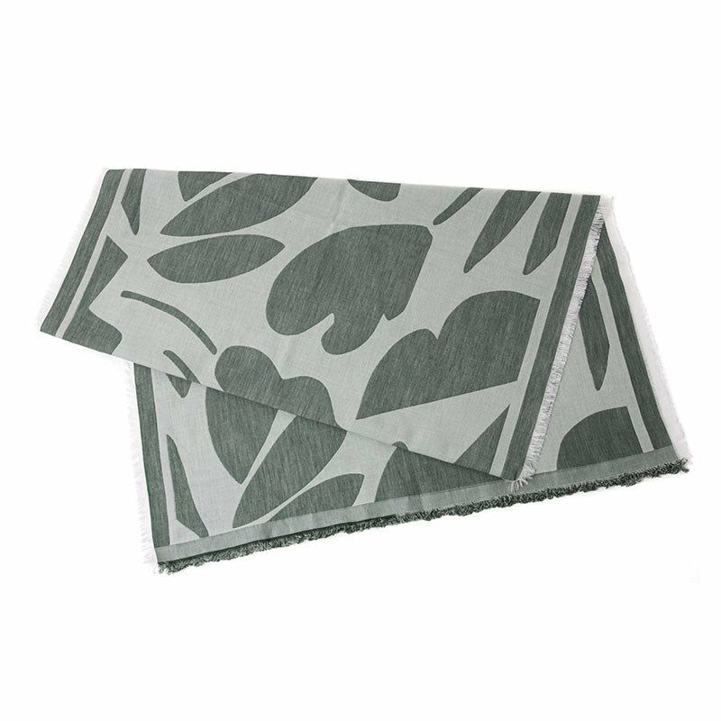 Sarahbel cotton stole Leaves Green サラベル コットンストール リーヴス グリーン SAB-cot-stole-leaves-green