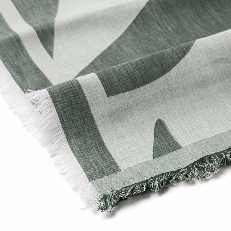 Sarahbel cotton stole Leaves Green サラベル コットンストール リーヴス グリーン SAB-cot-stole-leaves-green