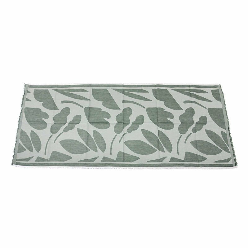 Sarahbel cotton stole Leaves Green サラベル コットンストール リーヴス グリーン SAB-cot-stole-leaves-green