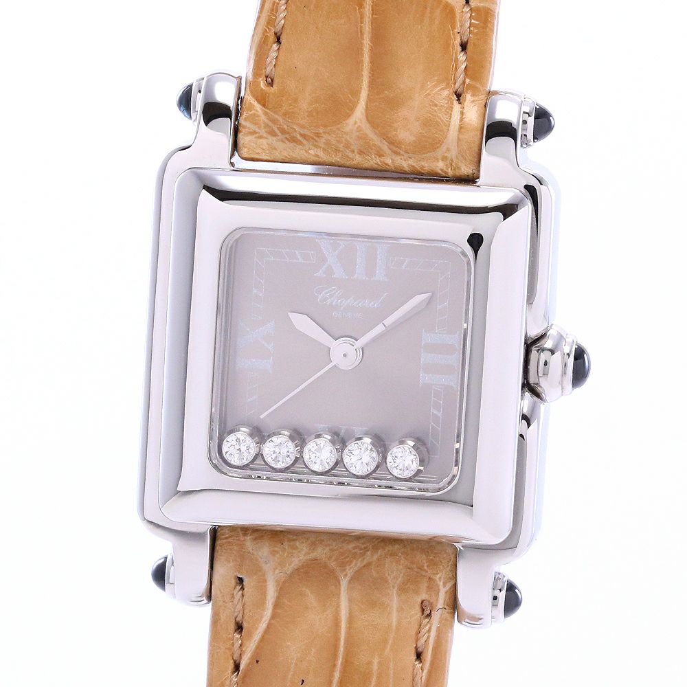 中古】CHOPARD HAPPY SPORT SQUARE MINI ショパール ハッピースポーツ 