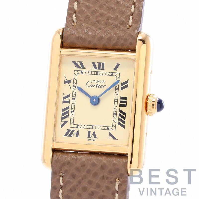 【中古】CARTIER MUST TANK SMALL MODEL VERMEIL カルティエ マストタンクSM ヴェルメイユ  W1003153｜ヴィンテージブランド｜時計・腕時計の通販サイトBEST ISHIDA（正規・中古販売店）