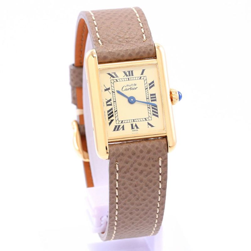 中古】CARTIER MUST TANK SMALL MODEL VERMEIL カルティエ マストタンクSM ヴェルメイユ  W1003153｜ヴィンテージブランド｜時計・腕時計の通販サイトBEST ISHIDA（正規・中古販売店）