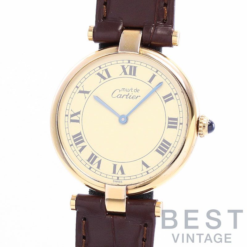 【中古】CARTIER MUST VANDOME WATCH LM VERMEIL カルティエ マストヴァンドーム LM ヴェルメイユ W1001853