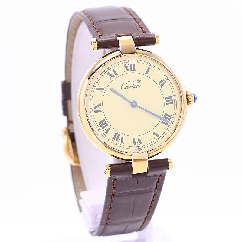 【中古】CARTIER MUST VANDOME WATCH LM VERMEIL カルティエ マストヴァンドーム LM ヴェルメイユ W1001853