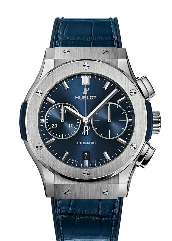 ウブロ クラシック・フュージョン クロノグラフ チタニウム ブルー 521.NX.7170.LR