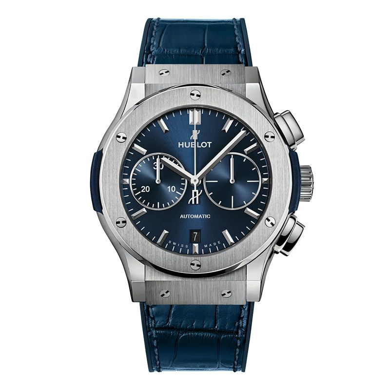 ウブロ クラシック・フュージョン クロノグラフ チタニウム ブルー 521.NX.7170.LR