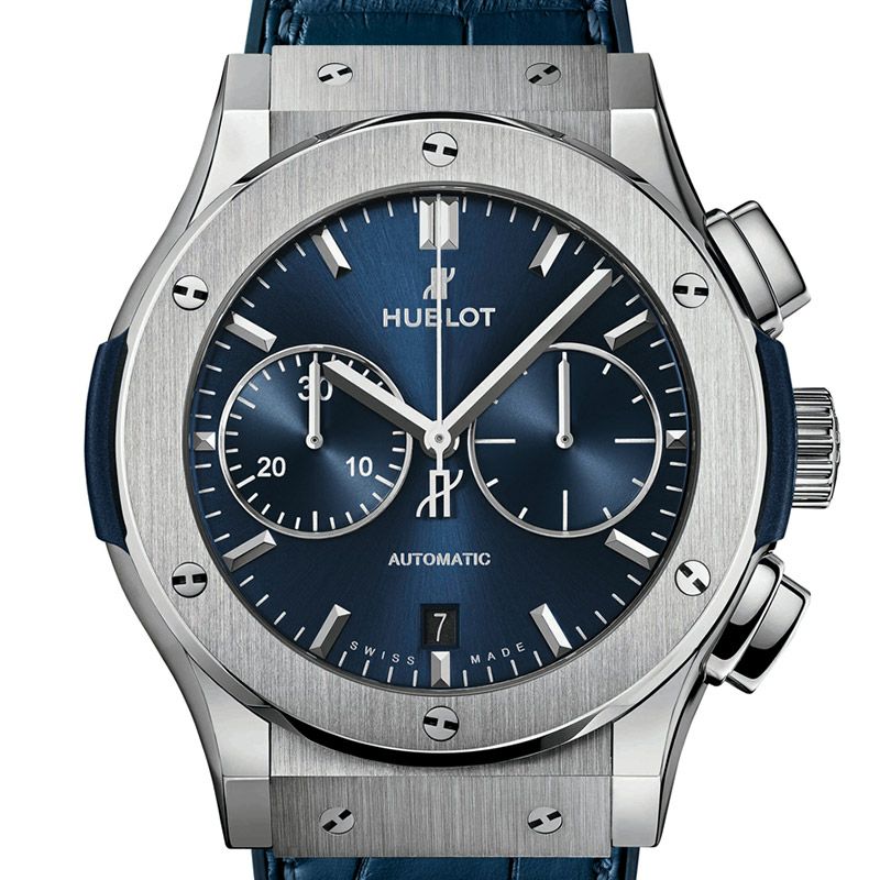 HUBLOT CLASSIC FUSION CHRONOGRAPH TITANIUM BLUE ウブロ クラシック ...