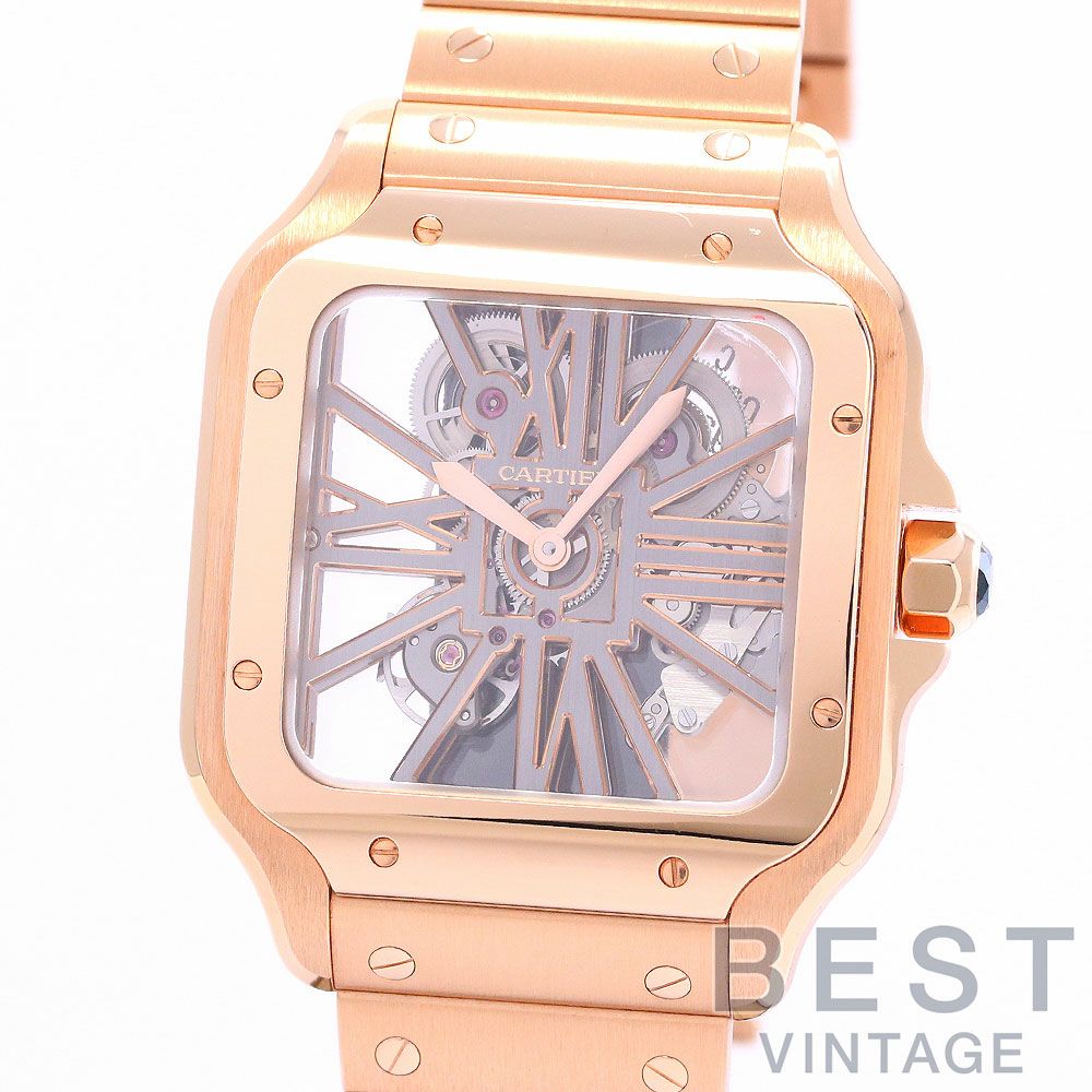 【中古】CARTIER SANTOS DE CARTIER WATCH LARGE MODEL カルティエ サントス ドゥ カルティエ ウォッチ LM スケルトン WHSA0016