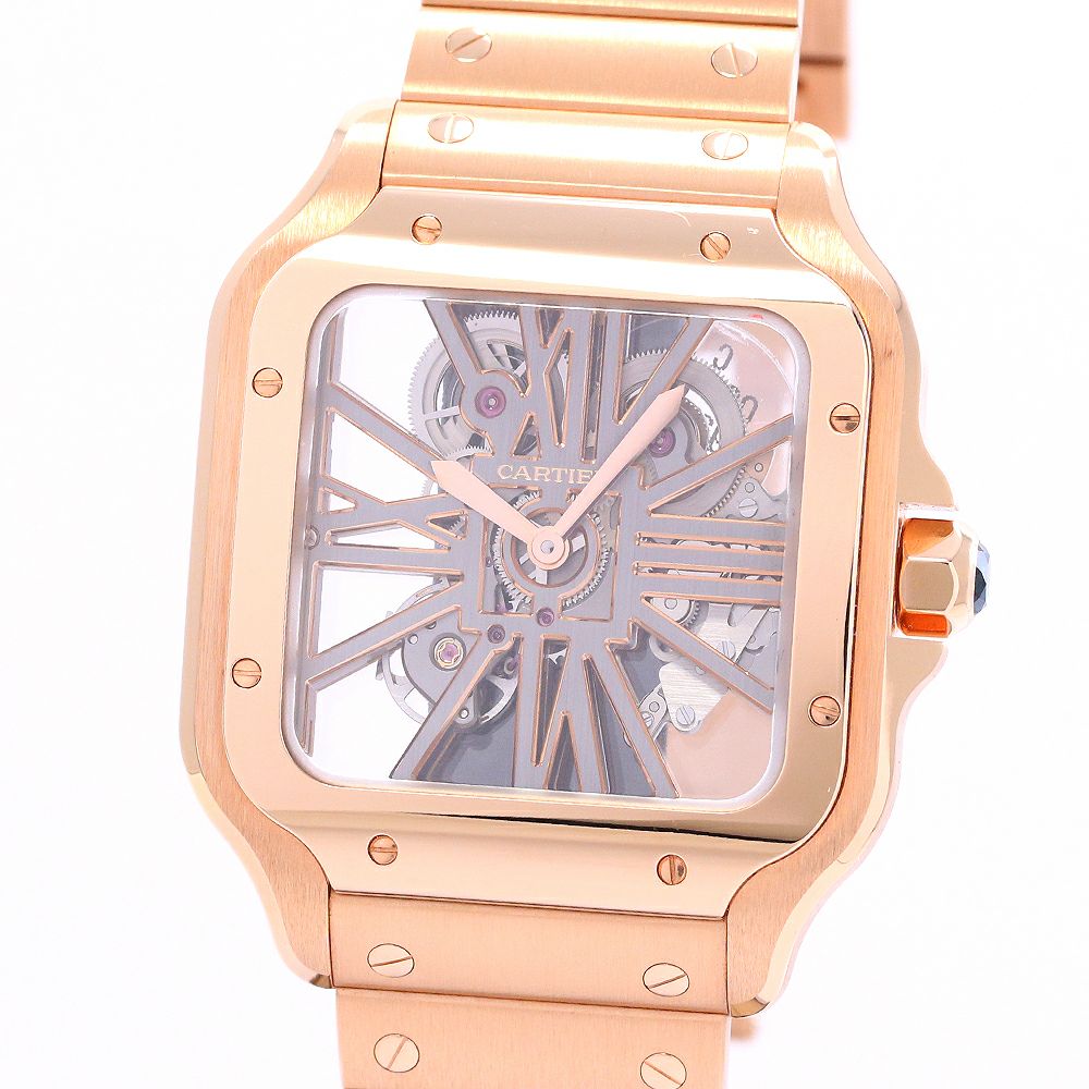 【中古】CARTIER SANTOS DE CARTIER WATCH LARGE MODEL カルティエ サントス ドゥ カルティエ ウォッチ LM スケルトン WHSA0016