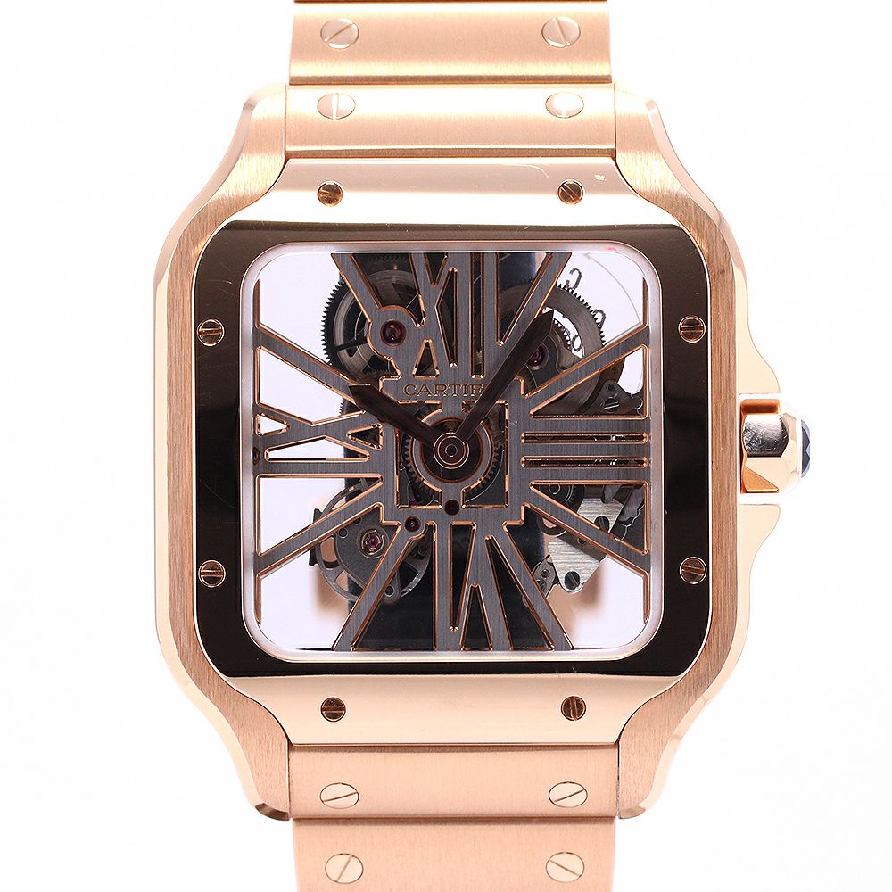 【中古】CARTIER SANTOS DE CARTIER WATCH LARGE MODEL カルティエ サントス ドゥ カルティエ ウォッチ LM スケルトン WHSA0016