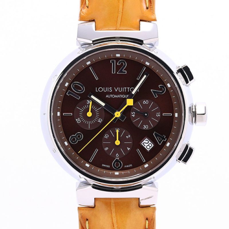 中古】LOUIS VUITTON TAMBOUR CHRONOGRAPH ルイ・ヴィトン タンブール 