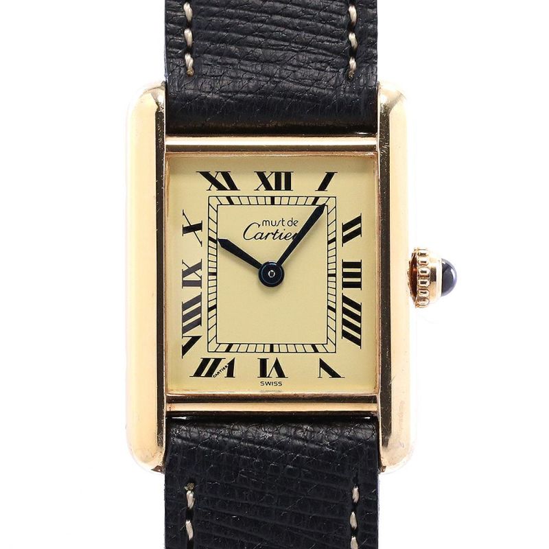 中古】CARTIER MUST TANK SMALL MODEL VERMEIL カルティエ マスト ...