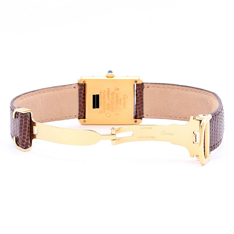 【中古】CARTIER MUST TANK LARGE MODEL VERMEIL カルティエ マストタンクLM ヴェルメイユ W1002753 (590005)