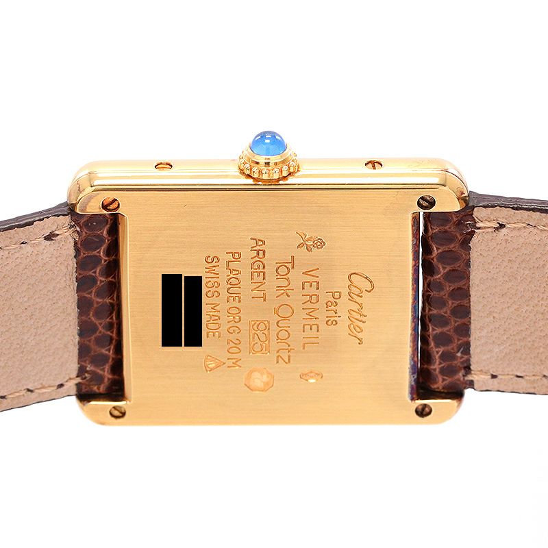 【中古】CARTIER MUST TANK LARGE MODEL VERMEIL カルティエ マストタンクLM ヴェルメイユ W1002753 (590005)
