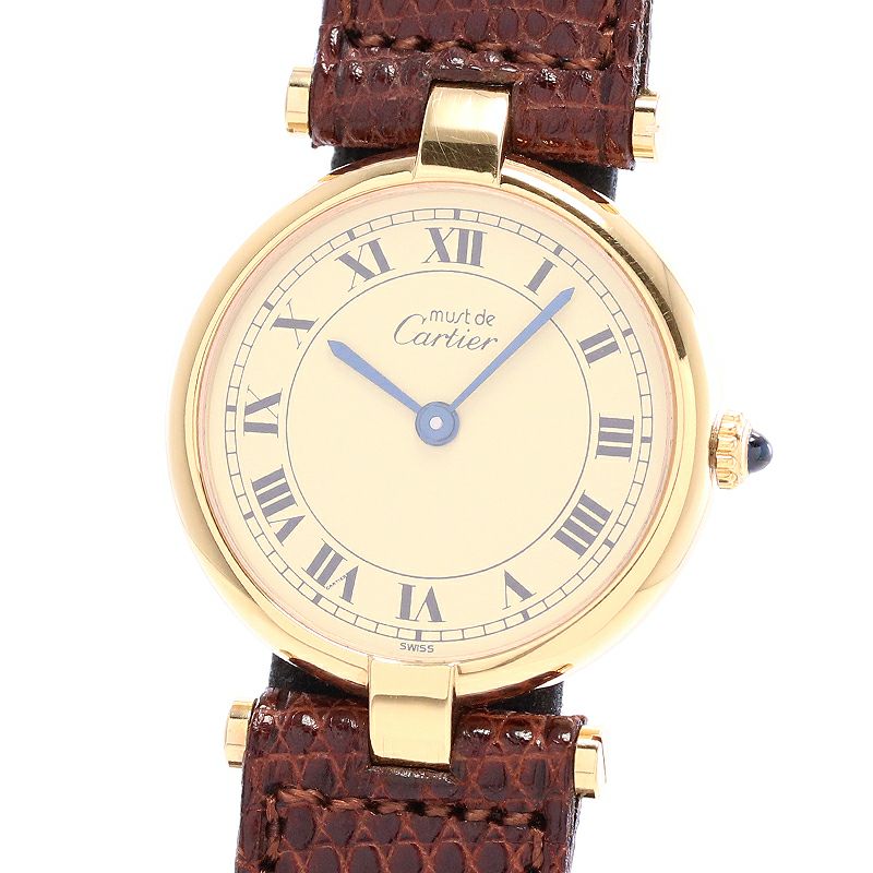 【中古】Cartier MUST VENDOME SM VERMEIL カルティエ マスト ヴァンドーム SM 84978213 時計・腕時計の通販サイト - BEST Vintage