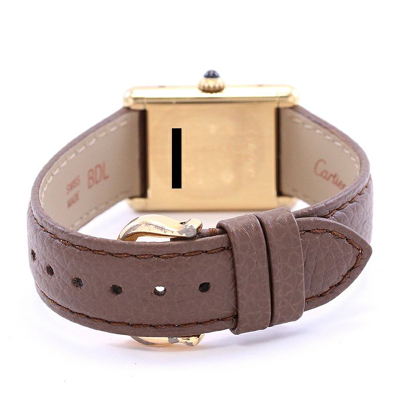中古】CARTIER MUST TANK SMALL MODEL VERMEIL TORTOISE SHELL