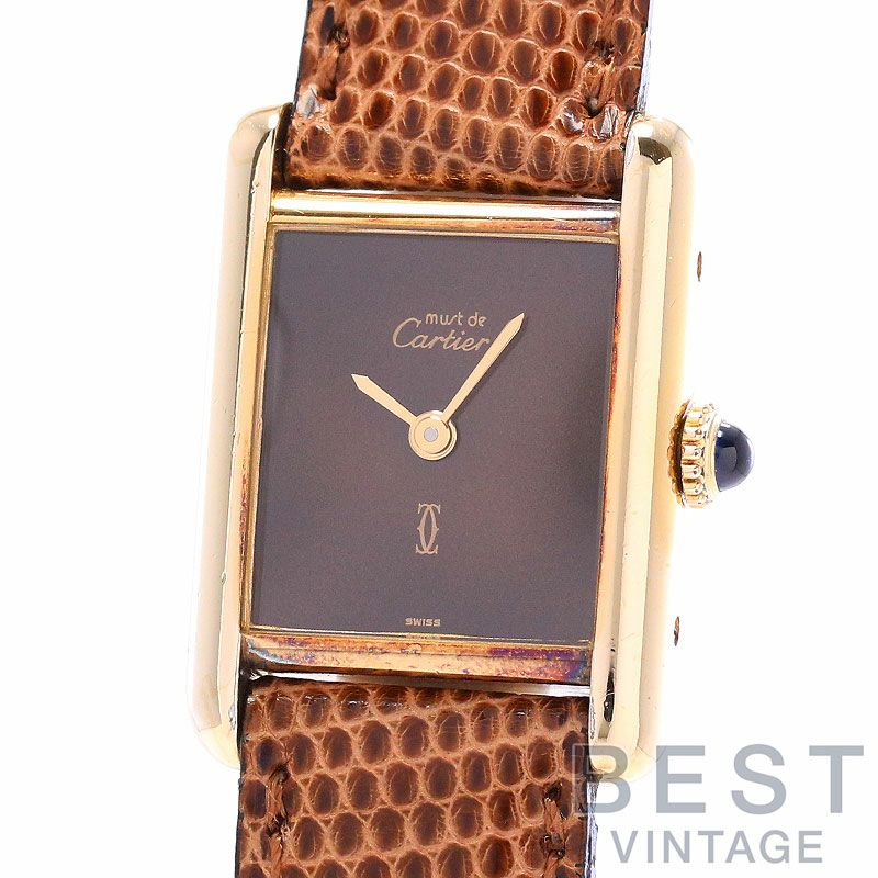 中古】CARTIER MUST TANK SMALL MODEL VERMEIL カルティエ マスト  